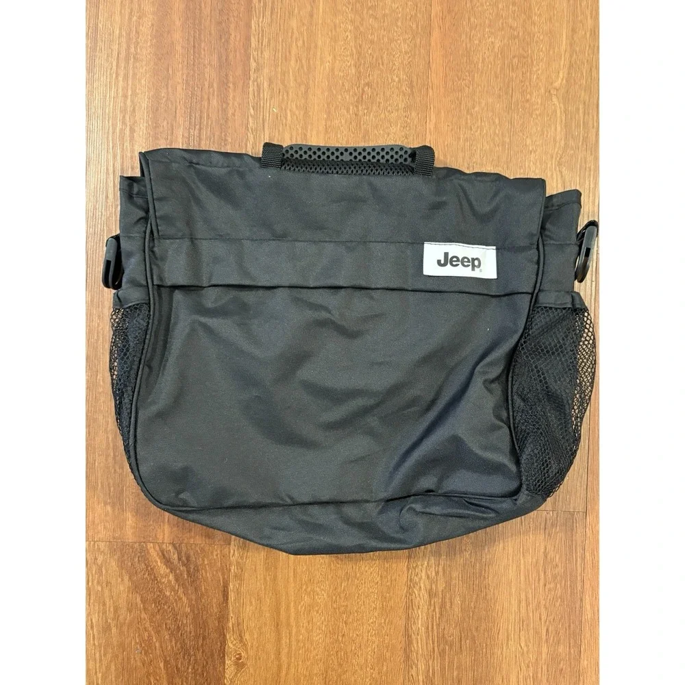 Jeep Stroller Bag Messenger Organizer W/shoulder Strap Black & Mesh